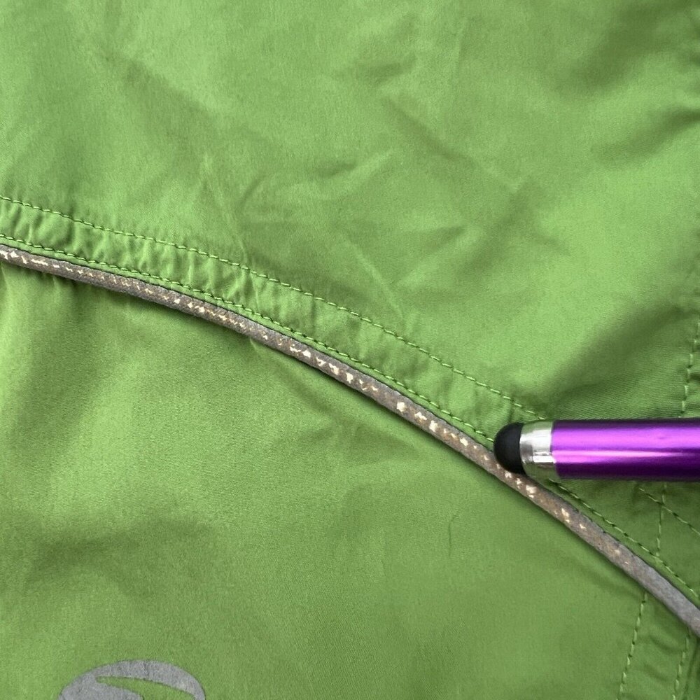 BROOKS Running Jacket Womens L Green Vented Windbreaker Full Zip Pockets - Picture 14 of 15